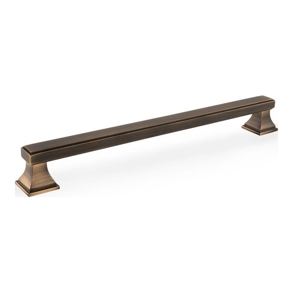 AW813-224-AB • 224mm c/c • Antique Brass • Alexander & Wilks Jesper Square Cabinet Pull Handle