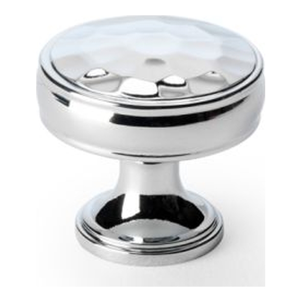 AW818-32-PC • 32mm • Polished Chrome • Alexander & Wilks Leila Hammered Cabinet Knob