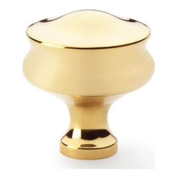 AW831-32-PBU • Unlacquered Brass • Alexander & Wilks Harris Cabinet Knob