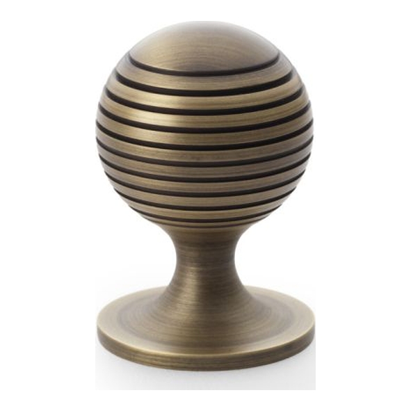 AW832-38-AB • 38mm • Antique Brass • Alexander & Wilks Caesar Cabinet Knob on Round Rose