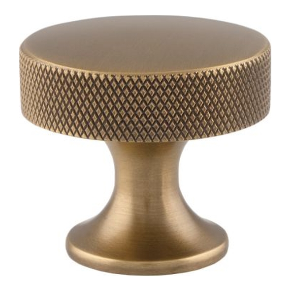 AW841-38-AB • 38mm • Antique Brass • Alexander & Wilks Berlin Knurled Cabinet Knob