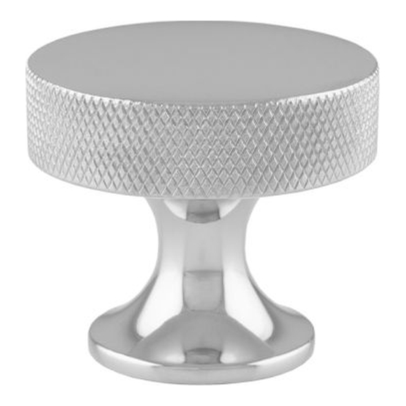 AW841-38-PC • 38mm • Polished Chrome • Alexander & Wilks Berlin Knurled Cabinet Knob