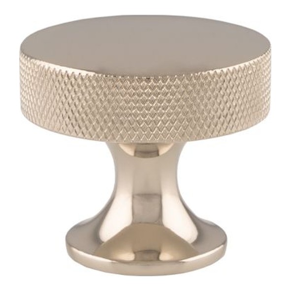 AW841-38-PN • 38mm • Polished Nickel • Alexander & Wilks Berlin Knurled Cabinet Knob