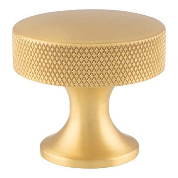 AW841-38-SB • 38mm • Satin Brass • Alexander & Wilks Berlin Knurled Cabinet Knob