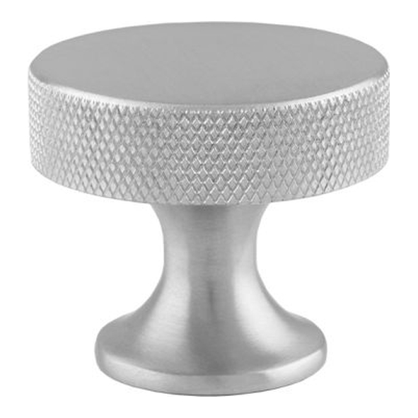 AW841-38-SC • 38mm • Satin Chrome • Alexander & Wilks Berlin Knurled Cabinet Knob