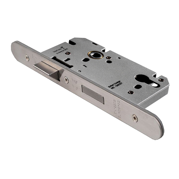 DLS7260EPSSS/R  085mm [060mm]  Satin Stainless  Radiused  Architectural Euro Standard Sashlock Case