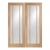 XL Joinery Internal Oak Worcester Door Pairs [Clear Glass] - view 1
