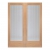 XL Joinery Internal Oak Suffolk Door Pairs [Clear Etched Glass] - view 1